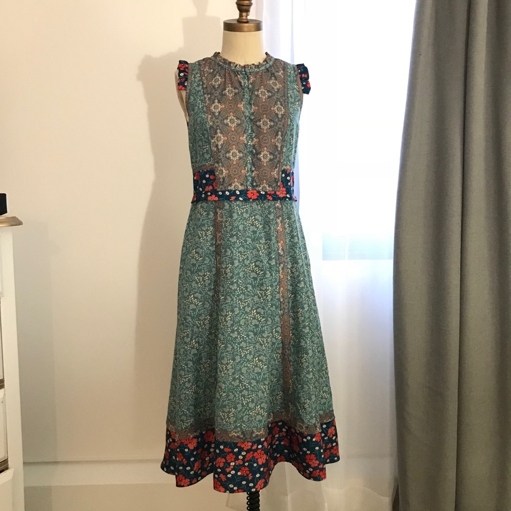 Marc by Marc Jacobs silk blue floral dress XS